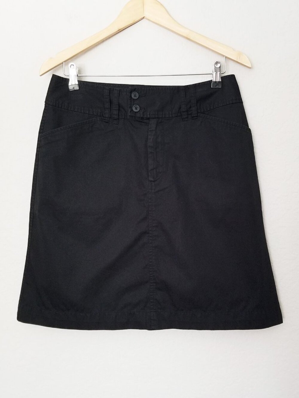 Gap Black 100% Cotton Utility A-Line Mini Skirt 6 Streetwear Grunge Y2K Utility